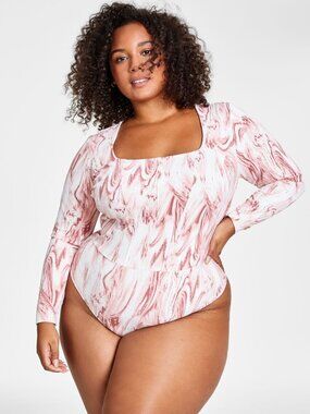 Jenni by Jennifer Moore Womens Long-Sleeve Bodysuit